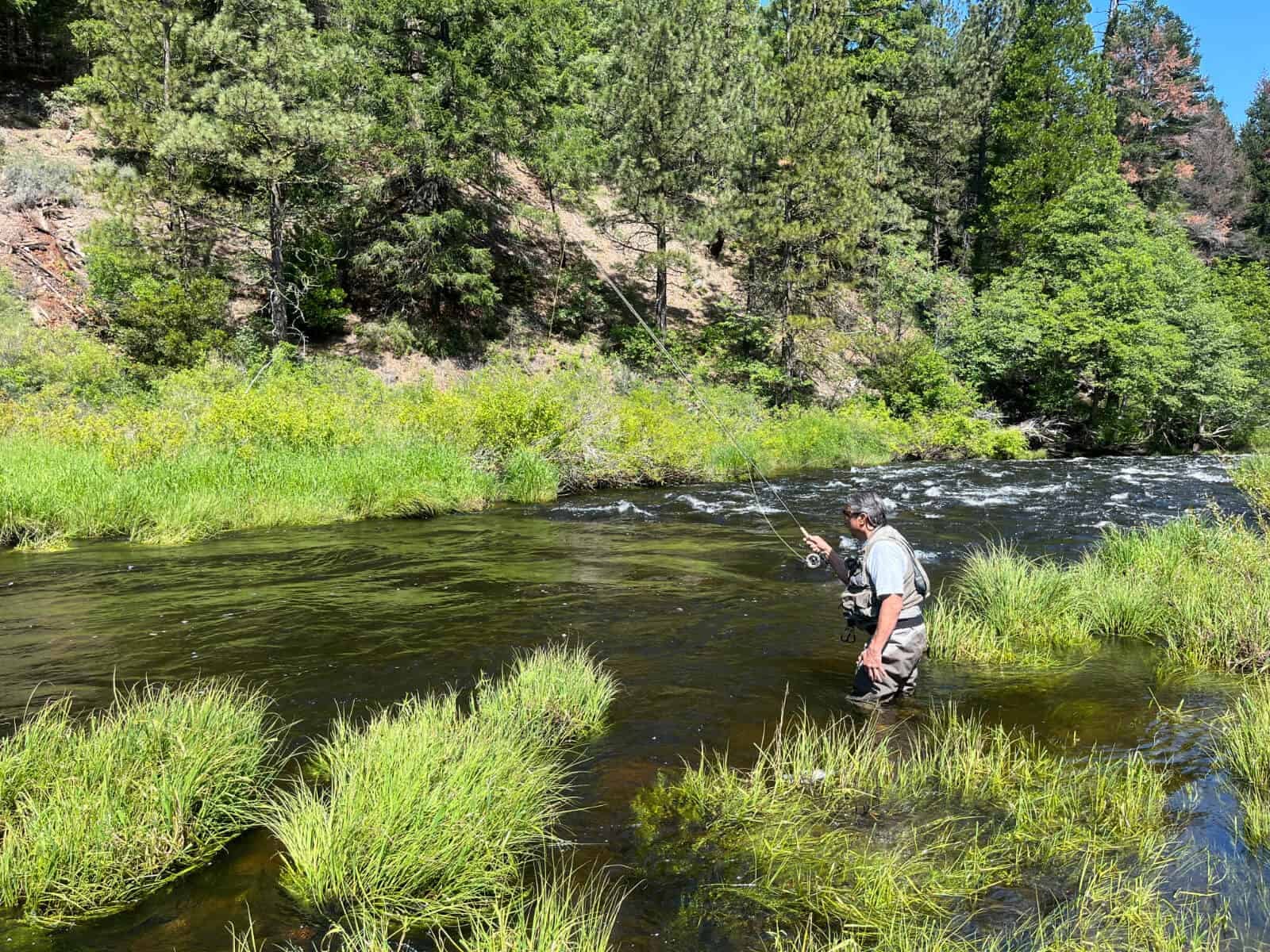 Jay Clark Fly Fishing on the water